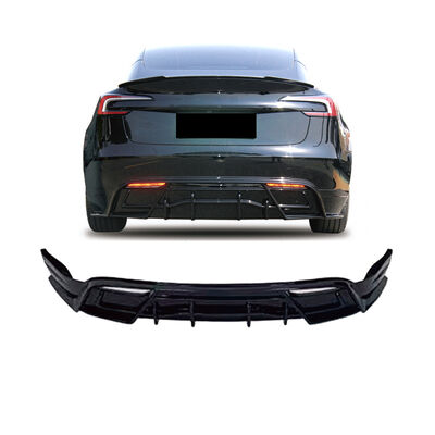 quality ABS Plastic Rear Bumper Diffuser for Tesla Model 3 Highland 2024 factory