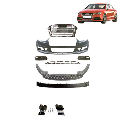 quality Complete S3 Performance Front Bumper Kit Compatible with OE 8V5807065NGRU for 2014 Audi S3 8V Sedan SDN factory