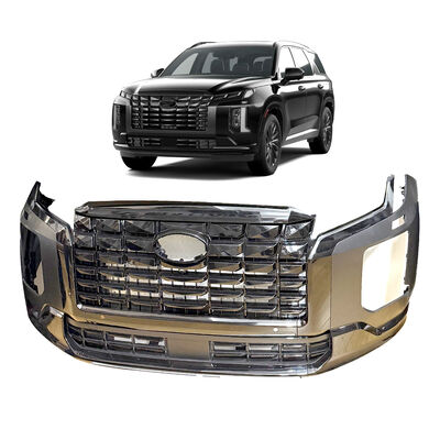 quality 86350-S8CD0 86512-S8CA0 Full Front Bumper Assembly Kit Fit Hyundai Palisade Night Edition 2023-2025 Aftermarket Black Trim Primed Bumper Complete Replacement Set factory